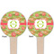 Lily Pads Wooden 4" Food Pick - Round - Double Sided - Front & Back