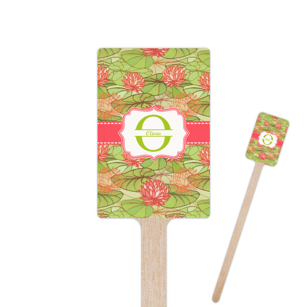 Custom Lily Pads Rectangle Wooden Stir Sticks (Personalized)