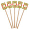 Lily Pads Wooden 6.25" Stir Stick - Rectangular - Fan View
