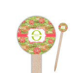 Lily Pads Round Wooden Food Picks (Personalized)