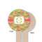 Lily Pads Wooden 6" Food Pick - Round - Single Sided - Front & Back