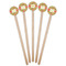 Lily Pads Wooden 6" Stir Stick - Round - Fan View