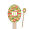 Lily Pads Wooden Food Pick - Oval - Closeup