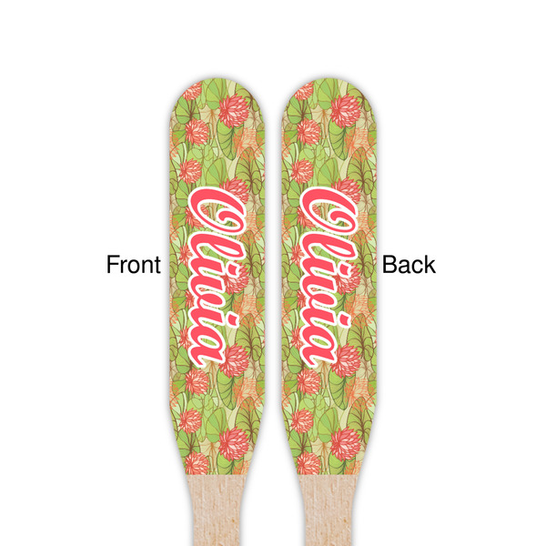 Lily Pads Wooden Food Pick - Paddle - Double Sided - Front & Back