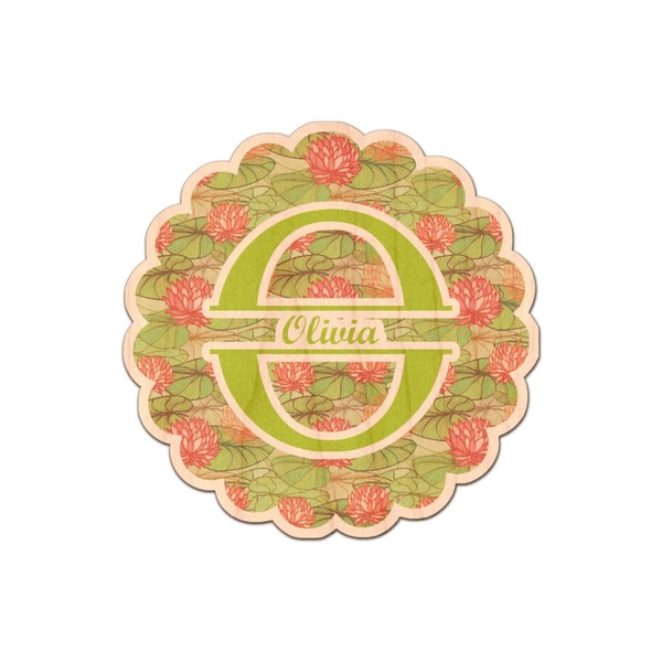 Custom Lily Pads Genuine Maple or Cherry Wood Sticker (Personalized)