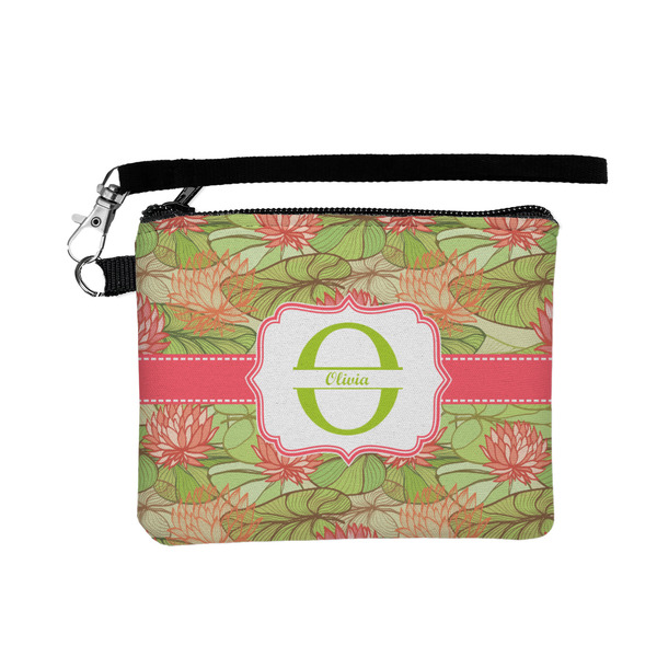 Custom Lily Pads Wristlet ID Case w/ Name and Initial