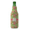 Lily Pads Zipper Bottle Cooler - FRONT (bottle)