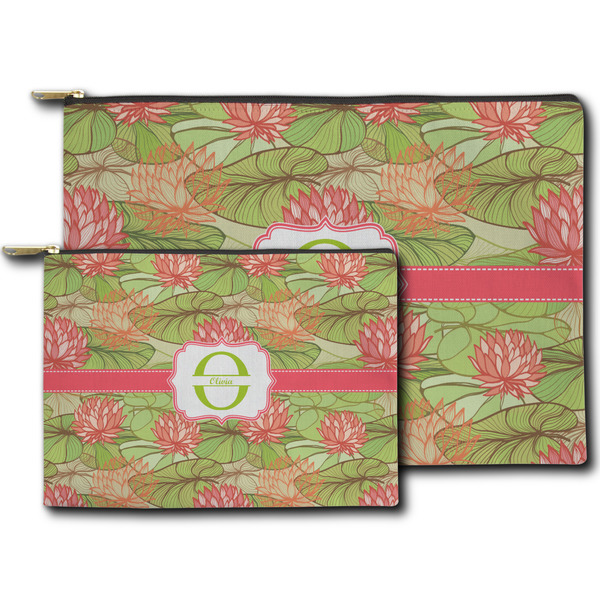 Lily Pads Zippered Pouches - Size Comparison