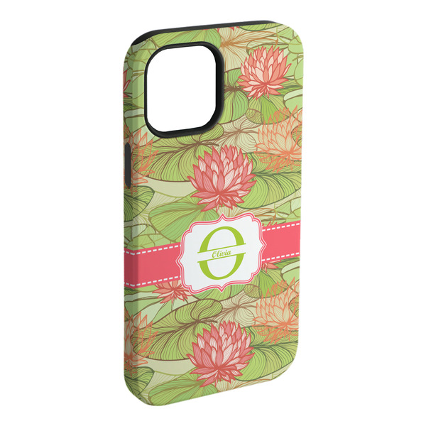 Custom Lily Pads iPhone Case - Rubber Lined - iPhone 15 Plus (Personalized)