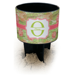 Lily Pads Black Beach Spiker Drink Holder (Personalized)