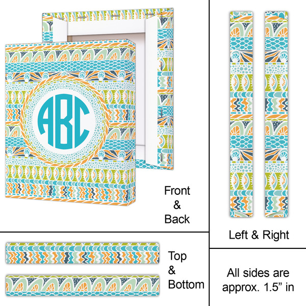 Abstract Teal Stripes 11x14 - Canvas Print - Approval