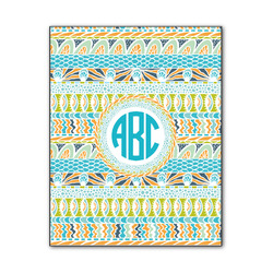 Abstract Teal Stripes Wood Print - 11x14 (Personalized)