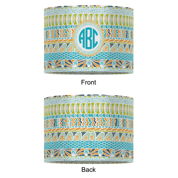 Abstract Teal Stripes 12" Drum Lampshade - APPROVAL (Fabric)