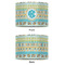 Abstract Teal Stripes 12" Drum Lampshade - APPROVAL (Fabric)