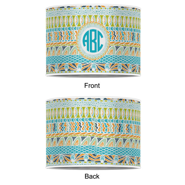 Abstract Teal Stripes 12" Drum Lampshade - APPROVAL (Poly Film)