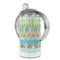 Abstract Teal Stripes 12 oz Stainless Steel Sippy Cups - FULL (back angle)