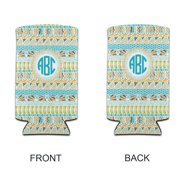 Abstract Teal Stripes 12oz Tall Can Sleeve - APPROVAL