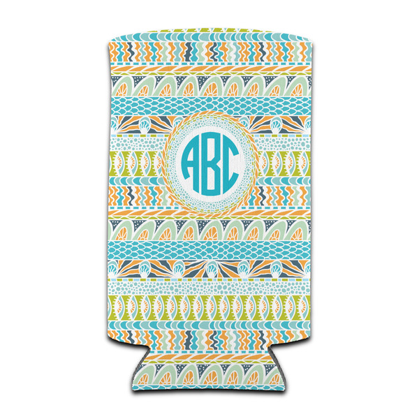 Abstract Teal Stripes 12oz Tall Can Sleeve - Set of 4 - FRONT