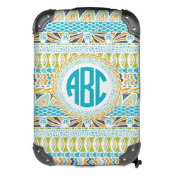 Abstract Teal Stripes Kids Hard Shell Backpack (Personalized)