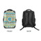Abstract Teal Stripes 15" Backpack - APPROVAL