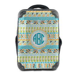 Abstract Teal Stripes 15" Hard Shell Backpack (Personalized)