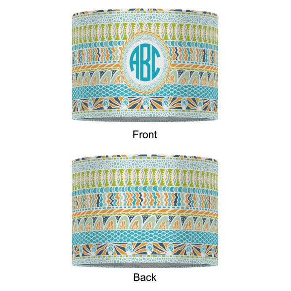 Abstract Teal Stripes 16" Drum Lampshade - APPROVAL (Fabric)