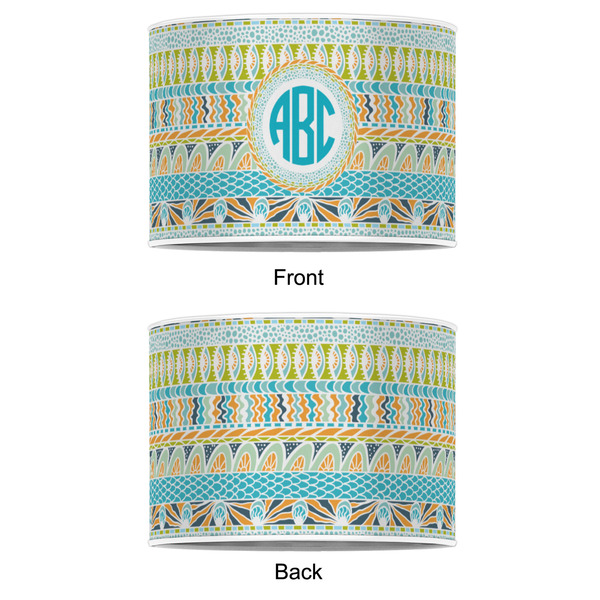 Abstract Teal Stripes 16" Drum Lampshade - APPROVAL (Poly Film)