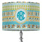 Abstract Teal Stripes 16" Drum Lamp Shade - Fabric (Personalized)