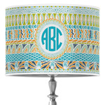 Abstract Teal Stripes Drum Lamp Shade (Personalized)