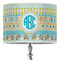Abstract Teal Stripes Drum Lamp Shade (Personalized)