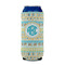 Abstract Teal Stripes 16oz Can Sleeve - FRONT (on can)