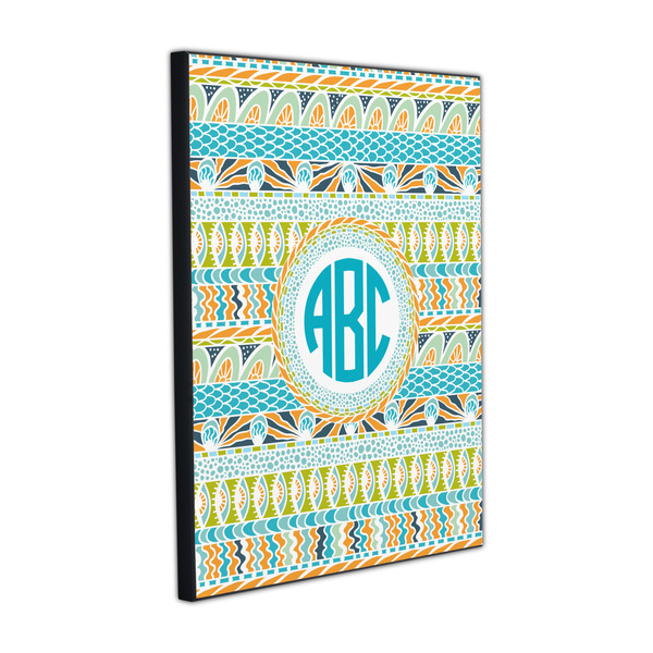 Custom Abstract Teal Stripes Wood Prints (Personalized)