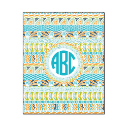 Abstract Teal Stripes Wood Print - 16x20 (Personalized)