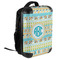 Abstract Teal Stripes 18" Hard Shell Backpacks - ANGLED VIEW