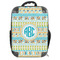 Abstract Teal Stripes 18" Hard Shell Backpacks - FRONT