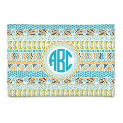 Abstract Teal Stripes 2' x 3' Indoor Area Rug (Personalized)