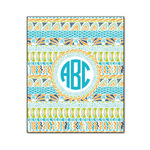 Abstract Teal Stripes Wood Print - 20x24 (Personalized)