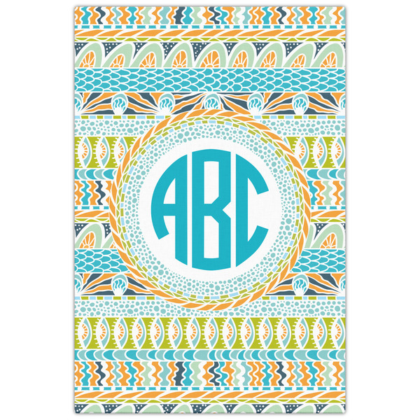 Abstract Teal Stripes 20x30 - Canvas Print - Front View