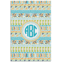 Abstract Teal Stripes Poster - Matte - 24x36 (Personalized)