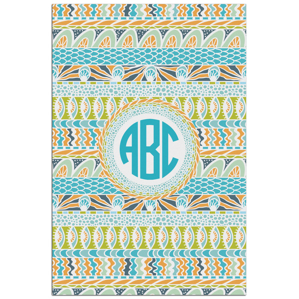 Custom Abstract Teal Stripes Poster - Matte - 24x36 (Personalized)