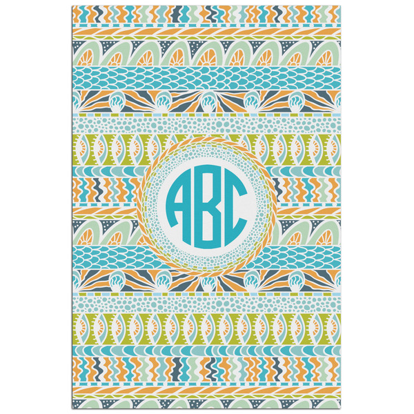 Custom Abstract Teal Stripes Poster - Matte - 24x36 (Personalized)