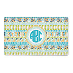 Abstract Teal Stripes 3' x 5' Patio Rug (Personalized)