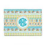 Abstract Teal Stripes 4' x 6' Indoor Area Rug (Personalized)