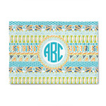 Abstract Teal Stripes 4' x 6' Indoor Area Rug (Personalized)