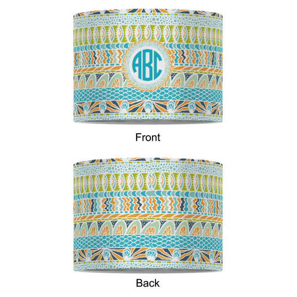 Abstract Teal Stripes 8" Drum Lampshade - APPROVAL (Fabric)