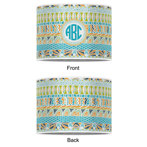 Abstract Teal Stripes 8" Drum Lampshade - APPROVAL (Poly Film)