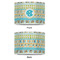 Abstract Teal Stripes 8" Drum Lampshade - APPROVAL (Poly Film)