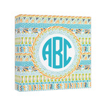 Abstract Teal Stripes Canvas Print - 8x8 (Personalized)