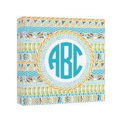 Abstract Teal Stripes Canvas Print - 8x8 (Personalized)