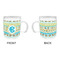 Abstract Teal Stripes Acrylic Kids Mug (Personalized) - APPROVAL